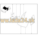 Bočné sklo pravé predné tónované