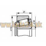 Ložisko hrušky diferenciálu zadné