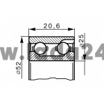 Ložisko hriadeľa pohonu prednej nápravy