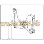 Mechanizmus zdvíhania okna pravého predného Mechanizmus zdvíhania okna pravého predného