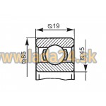 Ložisko diferenciálu zadné 