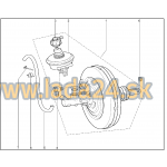 Hadica posilňovača brzdovej sily - 1160mm