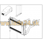 Chladič motora s kondenzátorom a ventilátorom