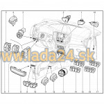 Spínač vyhrievania zadného pravého sedadla