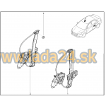 Mechanizmus zdvíhania okna ľavého zadného Mechanizmus zdvíhania okna ľavého zadného