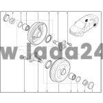 Brzdový bubon s ABS krúžkom a ložiskom